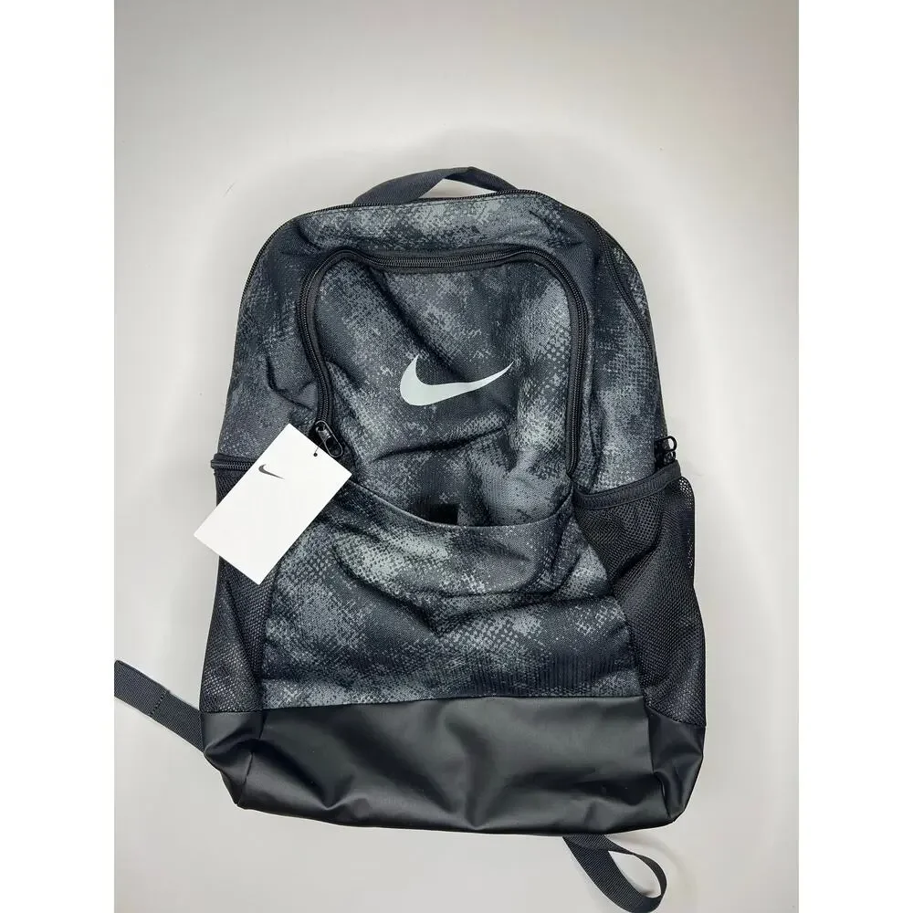 Nike Brasilia Backpack Camo Black 24L School Gym Bag